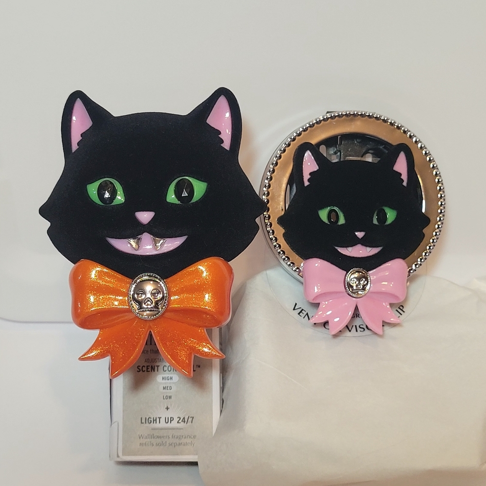 Halloween Black Vampire Cat Wallflower Plug In & Car Fragrance Holder